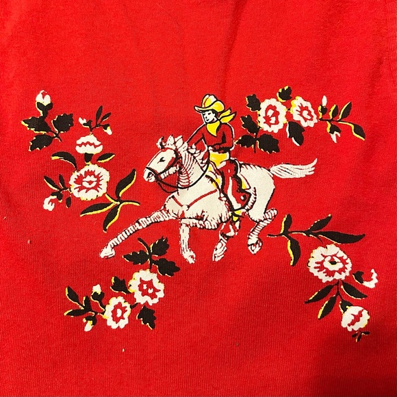 Urban Outfitters Red Cowgirl Crop Top - Size L - Picture 2 of 7